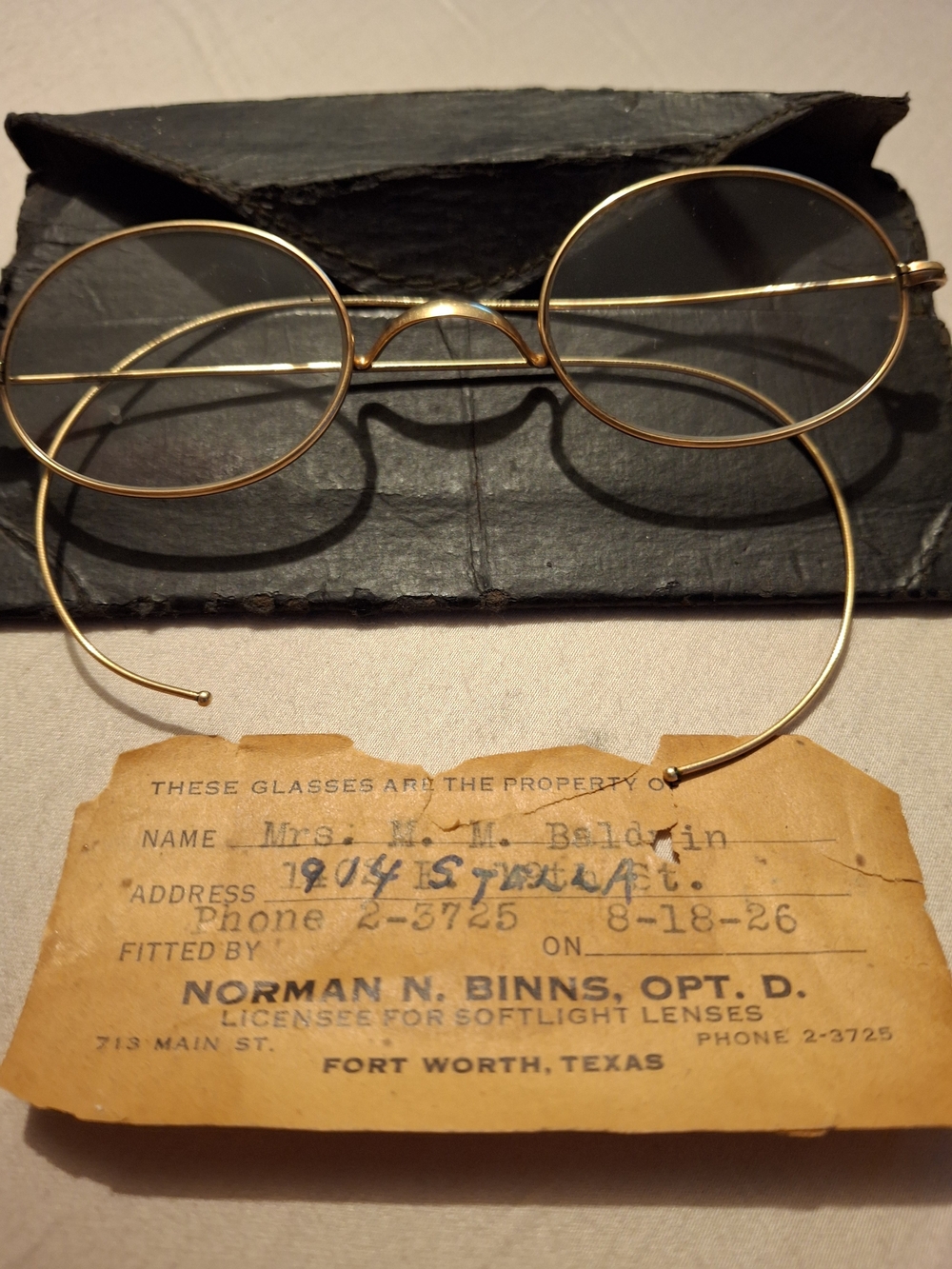 Vintahe Gold Round Wireframe Glasses